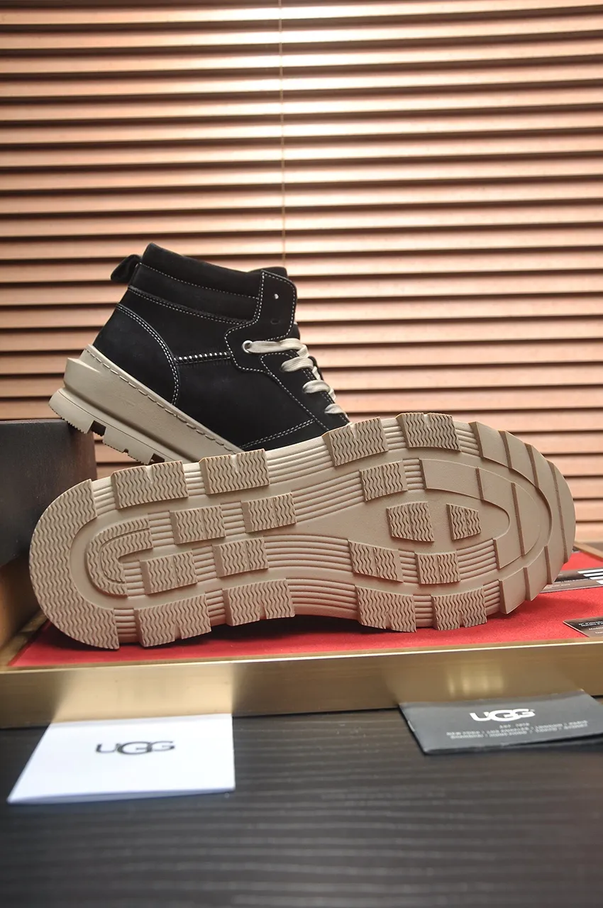 Men's shoes 💰640💶 [UGG] (full wool lining) top-end high-quality fur-in-one warm snow boots from Australia's warm luxury brand men's shoes, UGG-5877 official website synchronized, made of imported cowhide, carefully sewn...Imported rubber foam outsole (comfortable, soft, wear-resistant) The quality is really great...Exquisite workmanship, you can't put it down at first sight, available in sizes 39-44